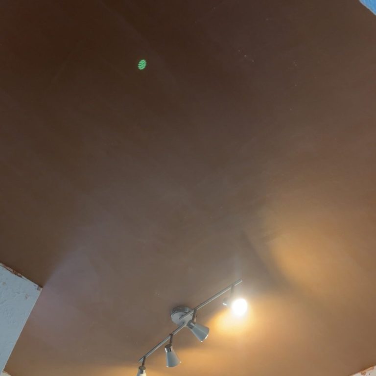 Ceiling plastered ready for mist coat and painting Maidstone project